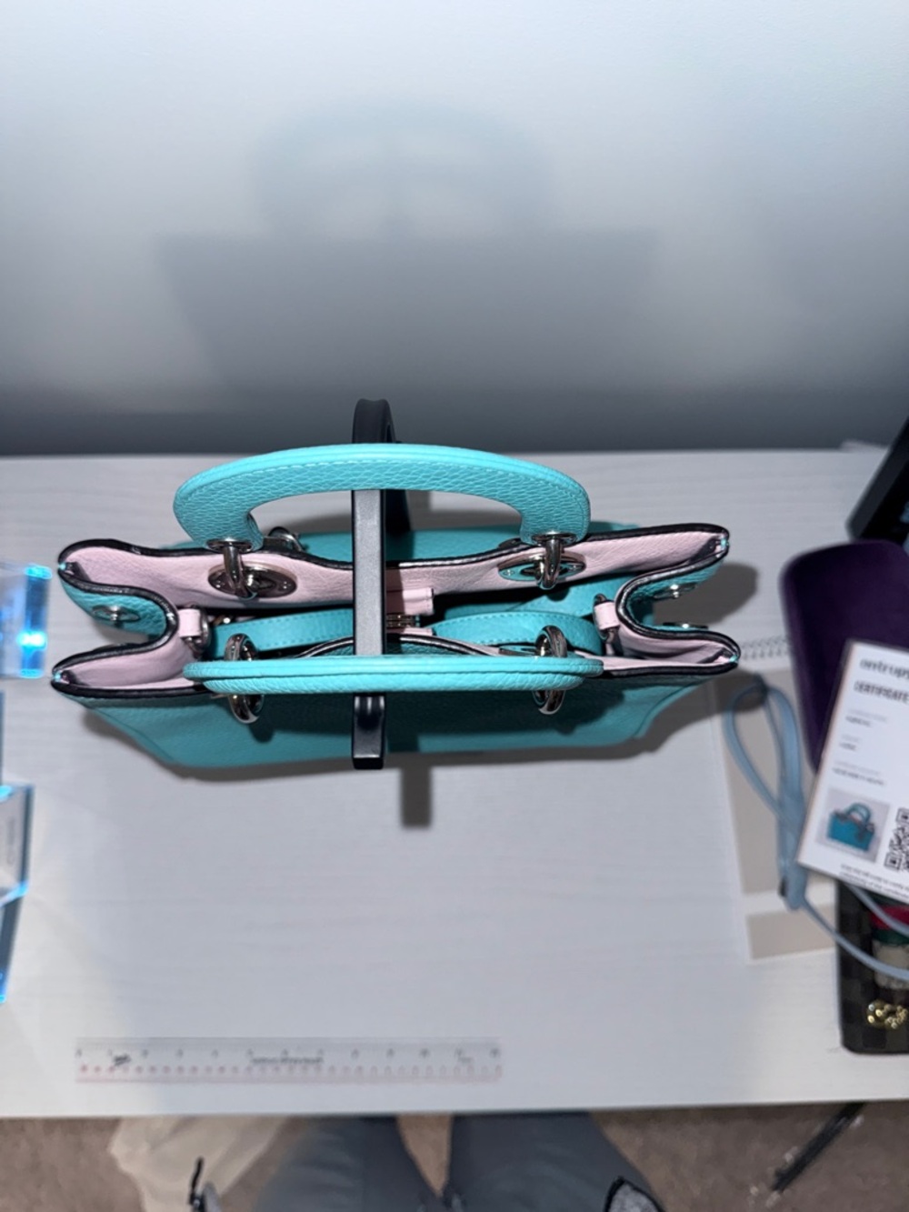 Dior Turquoise Diorissimo Mini 2-Way - Picture 8 of 11